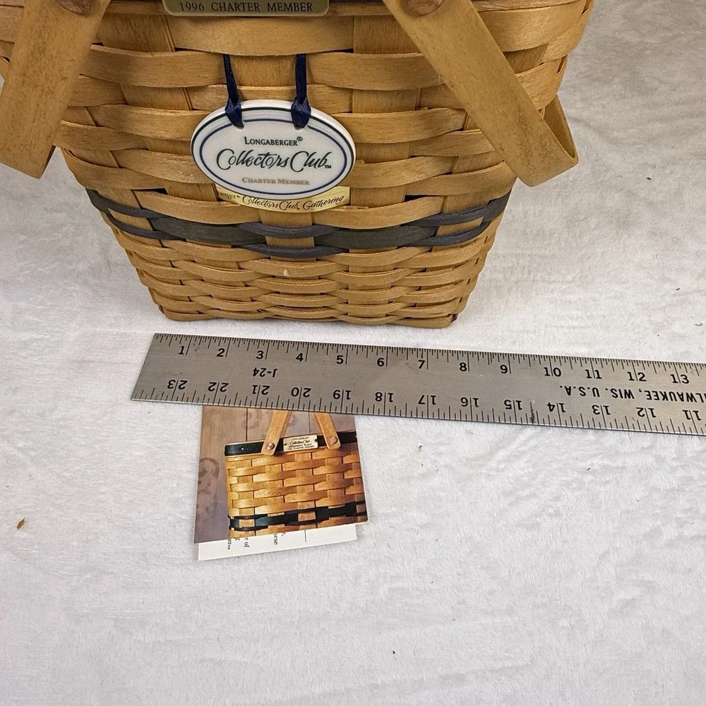 Longaberger 1996 Collectors Club Charter Member Basket Liner Tie-On Brochure